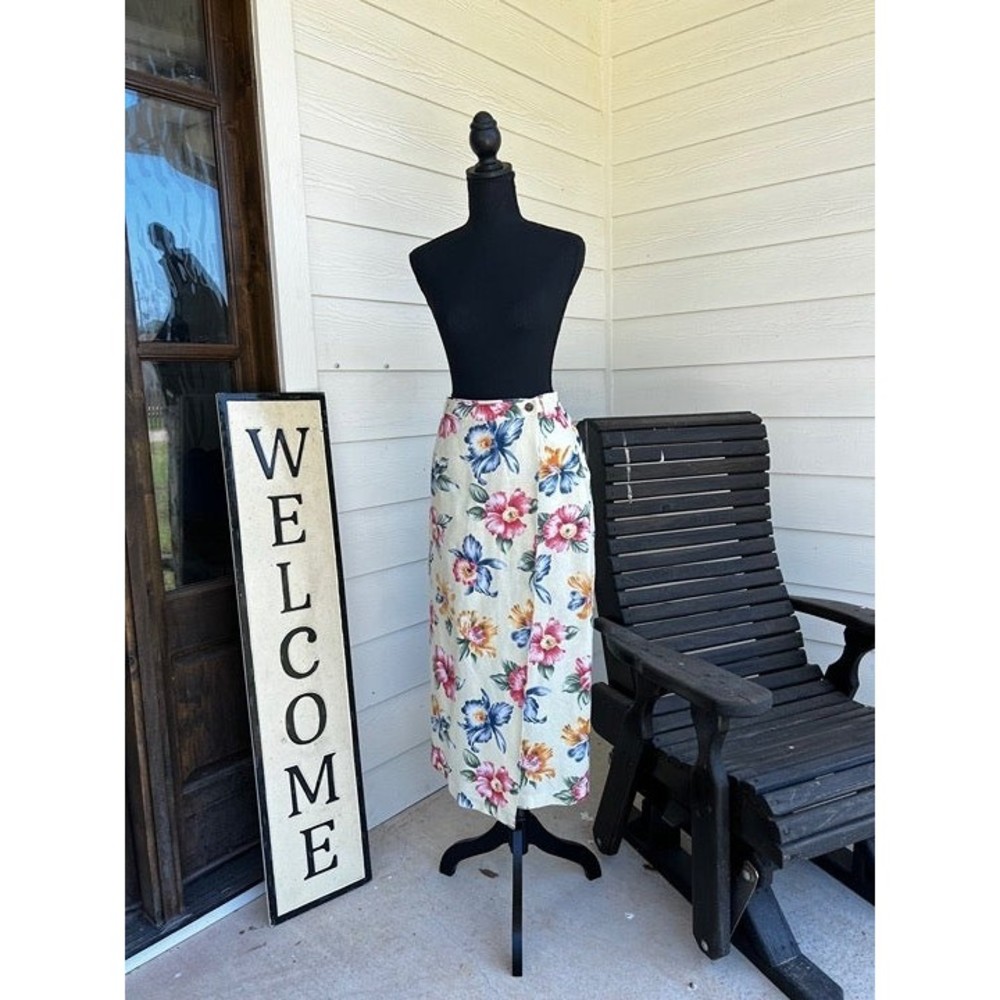 Eagle River Traders Vintage Linen wrap skirt Size 10